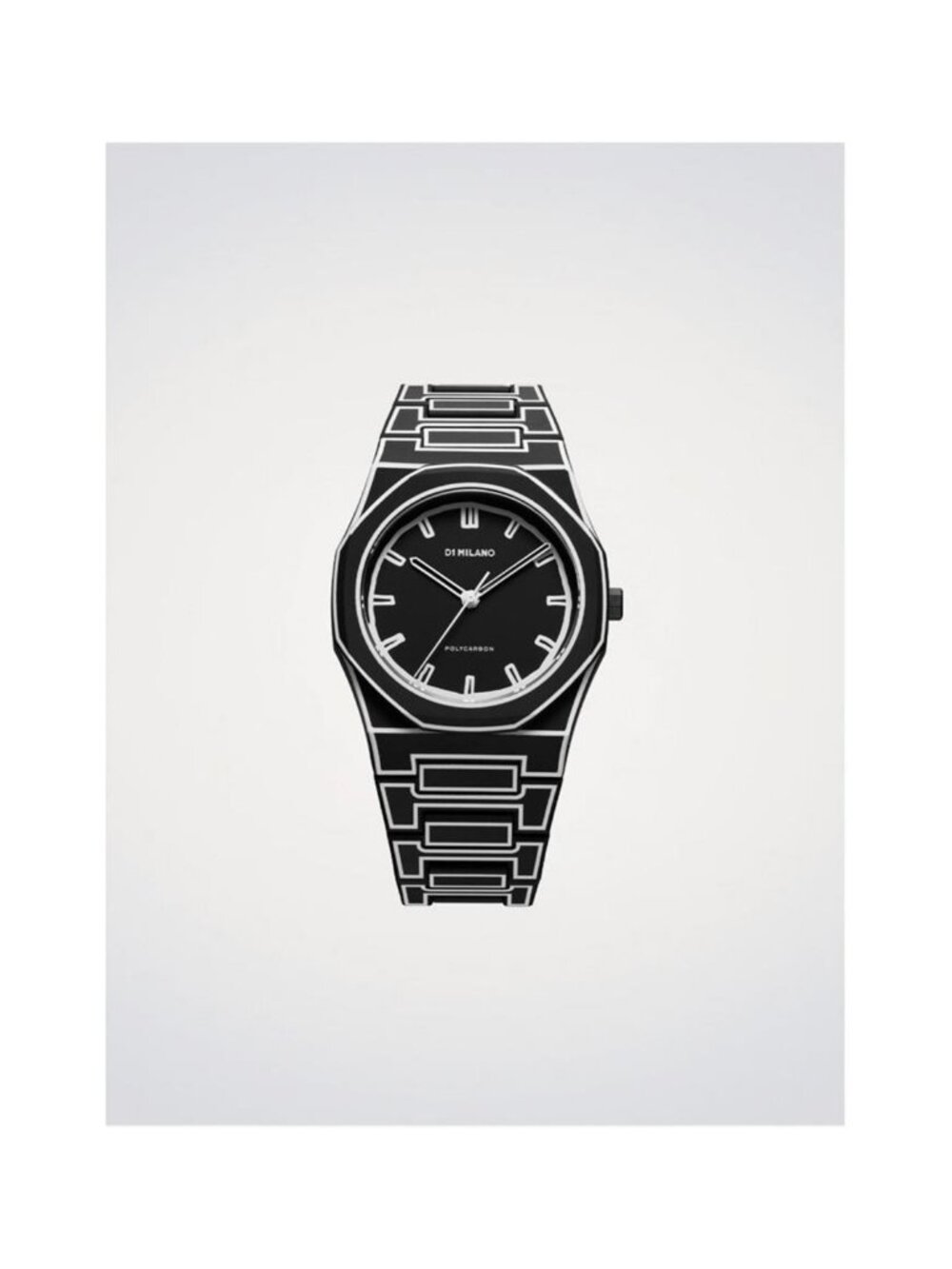 NWT D1 Milano Core Quartz Black Dial Men's Watch